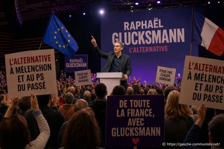 Raphaël Glucksmann galvanise Aubervilliers, ses soutiens voient en lui une alternative à Mélenchon et au PS