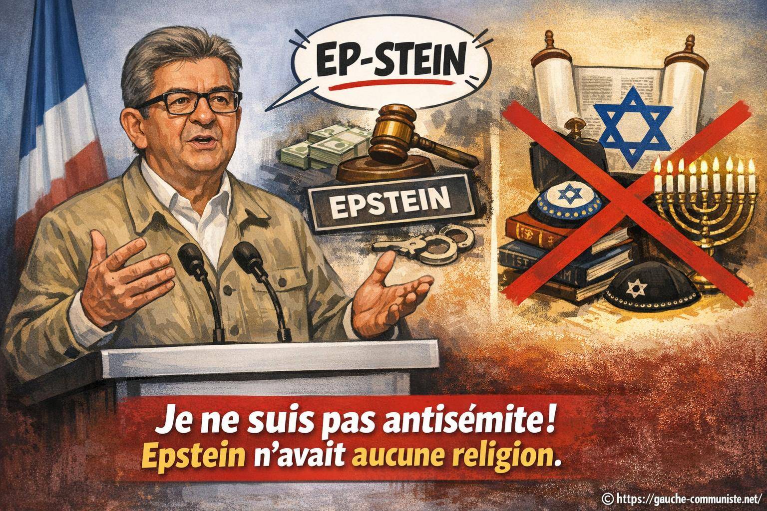 Jean-Luc Mélenchon se défend d'être antisémite après la polémique Epstein en 2026