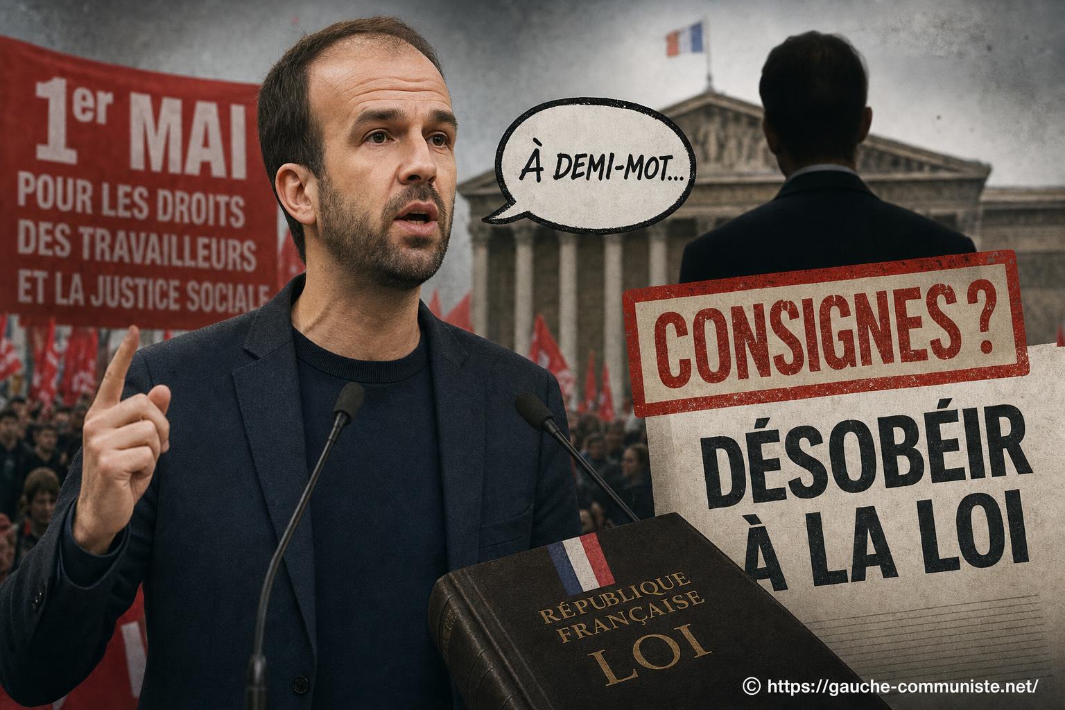 1er-mai 2026 : manuel bompard dénonce les consignes implicites du gouvernement pour désobéir à la loi